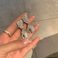 Delicate Vintage Modern Head Ornament Hairpin Rhinestone and Superflash Zircon Bow Hairclip Durable Alloy Material