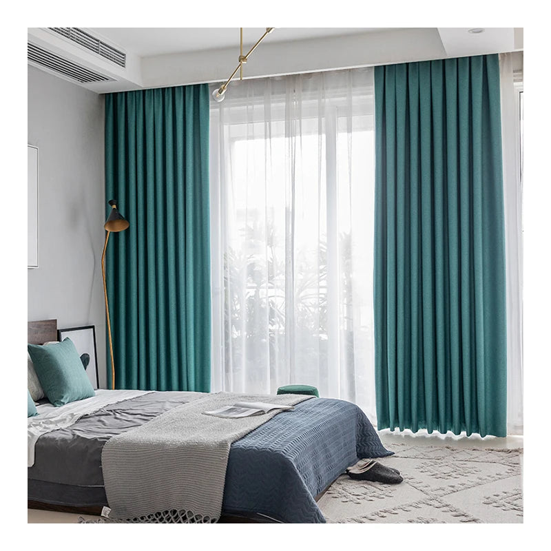 Innermor Plain High Shading Blackout UV Protection European-American Style Customizable Curtains for Living Room Bedroom Ready MegaBDM