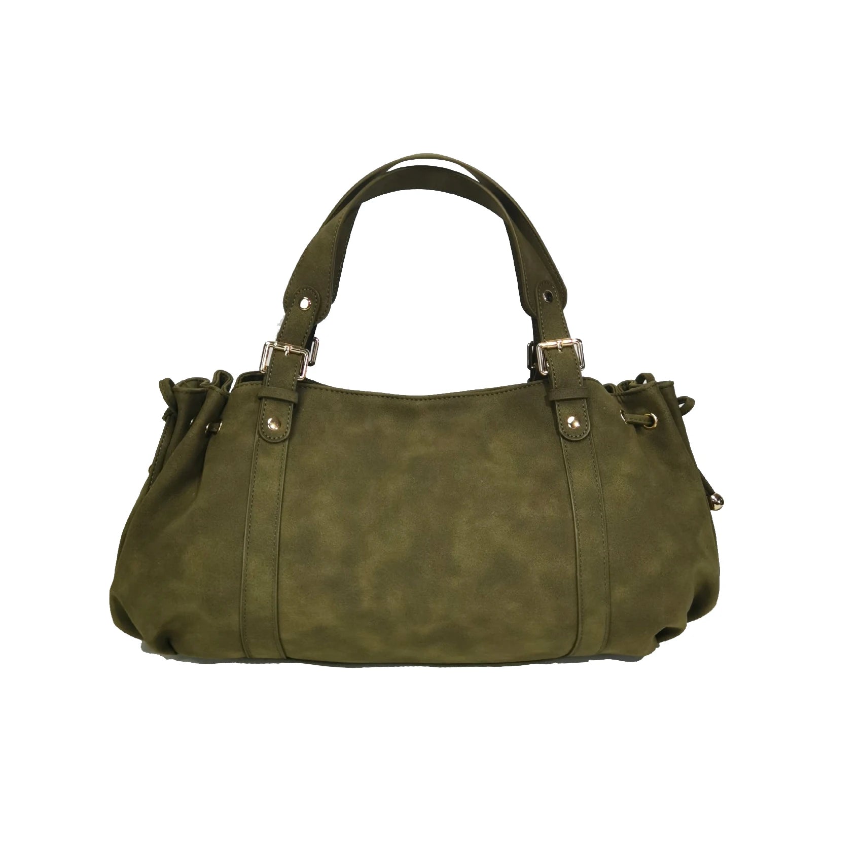 Suede Vintage Women's Boston Single Strap Solid Color Magnetic Buckle Polyester Lining Crossbody Bag Handbag