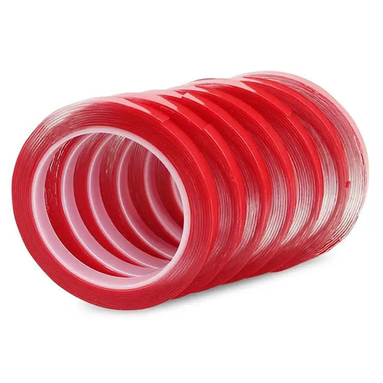 Wholesale 1mm Non-marking Acrylic Foam Waterproof High-viscosity Red Film Double-sided Sticker Tape Hot Melt for Transparent