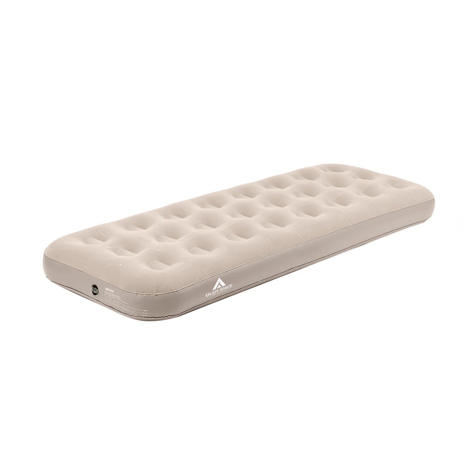PVC Suede Surface Air Bed with a Foot Operated Pump Height 22cm Camping Mattress for Single