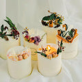 Wholesale Customize Luxury Monther's Day Gift Lovely Gift Soy Wax Candles Home Decor Dried Flowers Scented Candles
