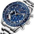 BENYAR 5120 Fashion Sport Watch Men Top New Luxury Black Male Chronograph New Stainless Steel Clock Waterproof Wristwatch