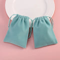 8x10cm Light Green Teal Pouches Gift Jewelry Drawstring Jewellery Pouch Jewelry Velvet Bag Packaging Drawstring Bags