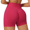 Women's Seamless Lightweight Scrunch Back Shorts High Waist Elastic Waist Quick Drying Four-Way Stretch Workout Running