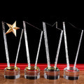 Wholesale Handmade Eco-Friendly Crystal Blank Trophy Award Customized Medals and Sport Cups with Sandblasted Design