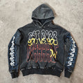 YSJY Manufacturer Custom Streetwear Acid Vintage Washed Oversized Screen Printing Heavyweight French Terry Graphic Hoodie Men