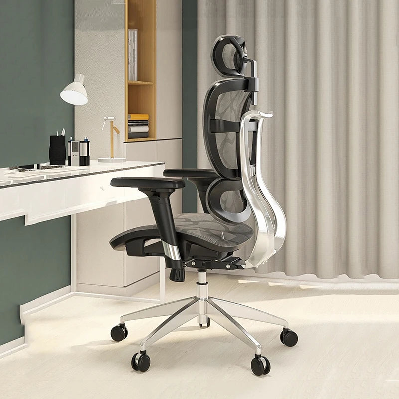 Full High Back Adjustable Swivel Executive Office Chair Computer Ergonomic Mesh Headrest Foshan Black Fabric Iron Adjustable