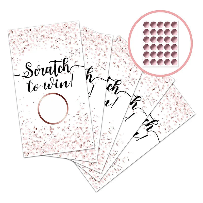 Blank Gift Certificates Scratch Cards Business DIY Coupon Card Scratch Off Stickers Cards for Birthday Wedding