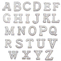 Self-Adhesive Alphabet Applique Patch Set 26 Letters A-Z with Loose Rhinestones and Pearls