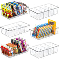 Kitchen Fridge Pantry Organizer Bins With Removable Dividers and Food Storage Set Sox