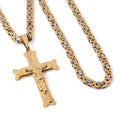 Christian Jewelry Wholesale Stainless Steel King Chain Necklace Christian Cross Necklace