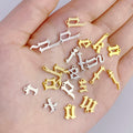 Factory Price Stainless Steel Trendy Unisex Initial English Alphabet Letter Pendant for Necklace Making
