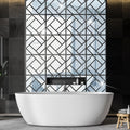 Hot Selling 4 Pcs Set 3D Geometric Puzzle Mirror Acrylic Wall Stickers for Back Adhesive Wall Background Decoration