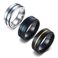 Custom Trendy Jewelry Fashion Style Silver Gold Black Plain Men Rings Stainless Steel Signet Rings Size 7-12