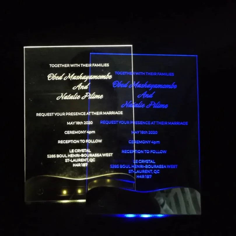 Custom Laser Engraved Acrylic Neon LED  Table Number Stand for Wedding Invitation Menu Party Bar Restaurant Event Decoration
