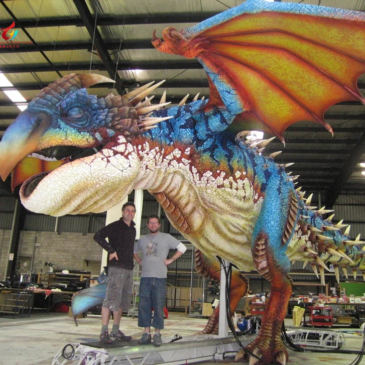 2025 Handmade Robot Animatronic Dragon Model 4m Life Size Indoor Metal China Dragon Factory for Shopping Mall