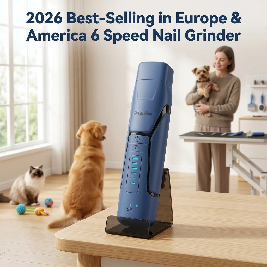 2026 US Europe Best Seller Pet Grooming Dog Nail Grinder Cat 6 Speed Quiet Electric 360Â° LED Light 11000RPM Professional Large