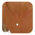 Classic Stainless Steel 18K Gold Flowers Necklace Mother of Pearl Necklace Necklace Women