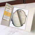 Embossing Flower Design Hardcover Box Wedding Invitation Customized Design Gold Silver Mirror Acrylic Wedding Cards MegaBDM