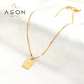 Ason Newest Stainless Steel Sun Necklace Charm Women Gold Plated Pendent Necklaces Jewelry