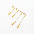 Fenny 18K Gold-plated Tarnish Free Elegant Waterdrop Dangle Pendant Hoop Earring Wholesale Stainless Steel Ladies Jewelry