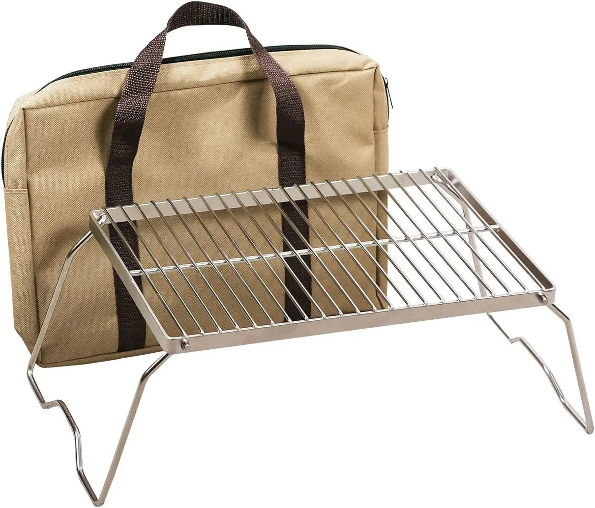 304 Stainless Steel Heavy-Duty Portable Campfire Grill Table Modern Panel Design Light Weight Foldable Outdoor Furniture Bedroom