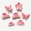 Korean Ins Gradient Pink Hair Clips for Girls Various Styles Matte Kids Hair Accessories Frosted Plastic Sakura Pink Hair Pins