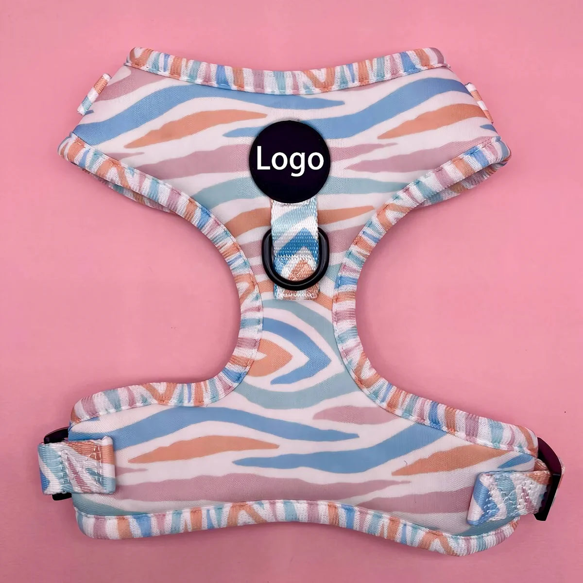 Custom Pet Accessories & Pattern No Pull Dog Harness Vest Personalized Adjustable Neoprene Dog Harness Pastel Harnais Pour Chien