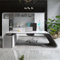 High Quality Executive Furniture Modern L Shaped Boss Computer Desk Set Chair and Desk Secretary Office Table