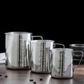 Thicken Pointed Nozzle Latte Cup Jar Making Milk Foam Stainless Steel Garland Cup Fancy Coffee Measuring Cup