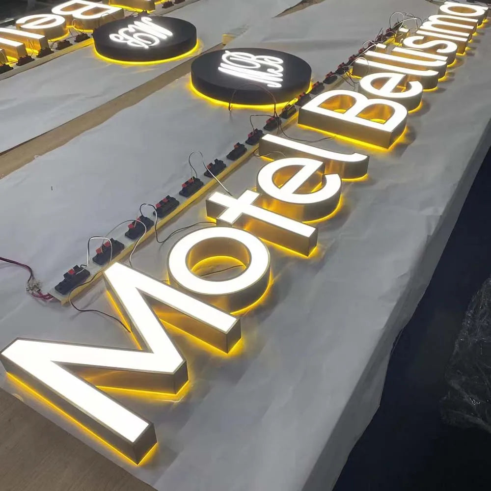 Front Lit Display Signage Acrylic Custom Storefront Sign Decorative Alphabet Letter Advertising Business Led Frontlit Letters