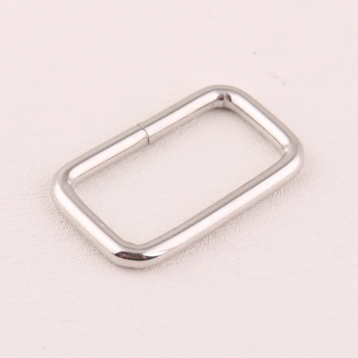 1 Inch Metal Bag Strap Webbing Rectangle Adjustable Ring Buckle