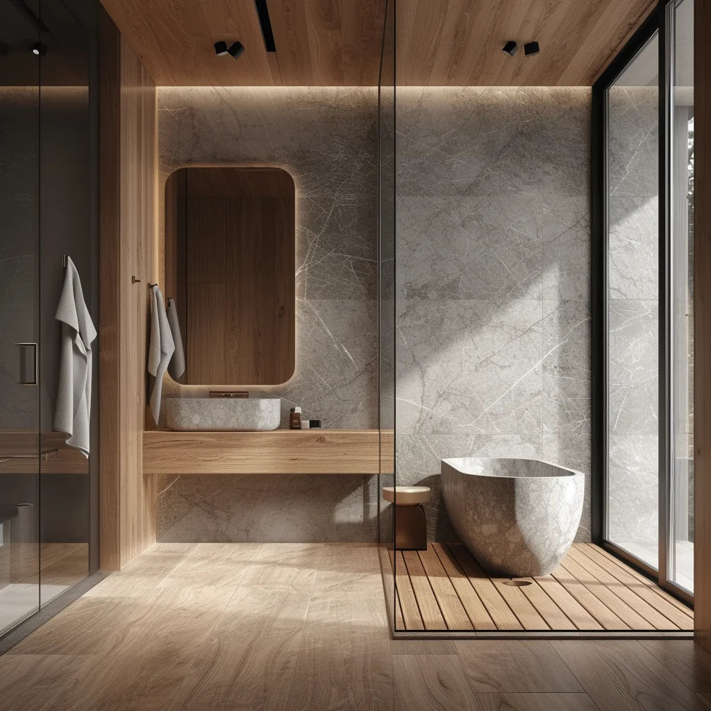 Oushe Interior Boards Wood Plastic Composite Marble Stone Waterproof Pvc Wpc Wall Panel Sheet