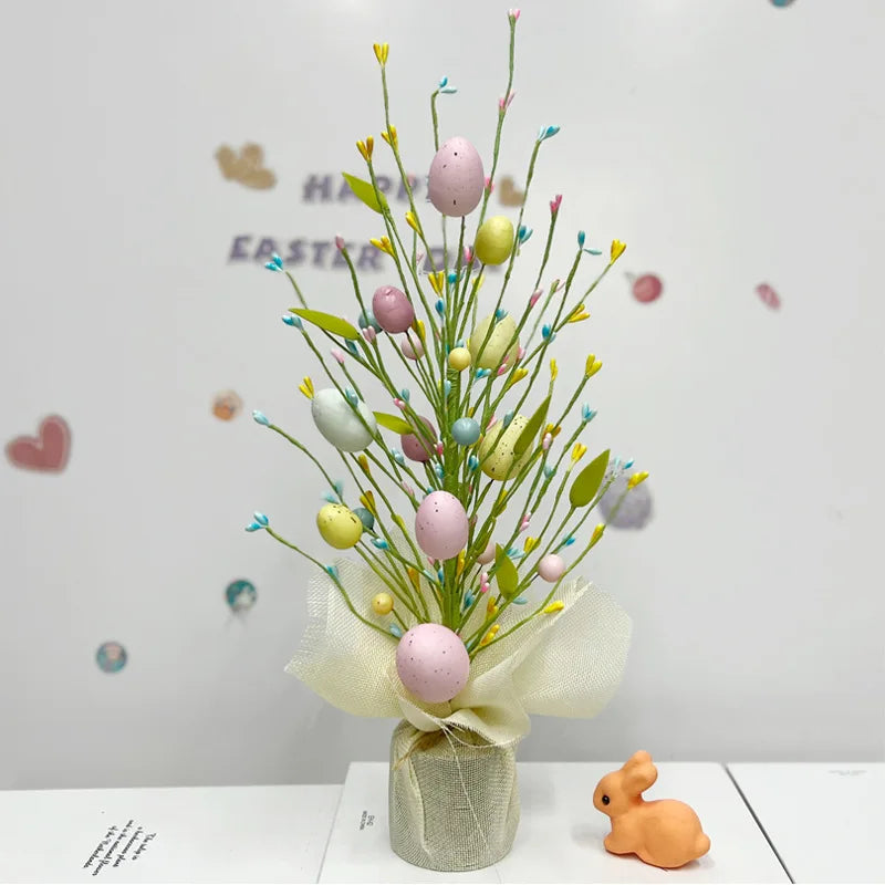 Hot-selling Easter Egg DIY Table Easter Tree Decor for Home and Simulation Egg Easter Decorations