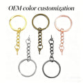 30/28/25mm DIY Handmade Jewelry Accessories Metal Keychains Color Customization Supported.
