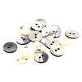 Direct Factory Sale Eco-Friendly 2-Hole Buttons Plating Pearl Decoration Resin Plastic Material for Children's Clothing DIY