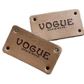 Custom Logo Embossed Synthetic PU Metal Faux Leather Eco-Friendly Custom Size Shape Label Patch for Jeans Garment Clothing Hat