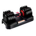 Home Gym 55lb Weight Adjust Dumbbell 25kg Easy Adjustable Fitness Dumbbell Set for Space Saving Home Use