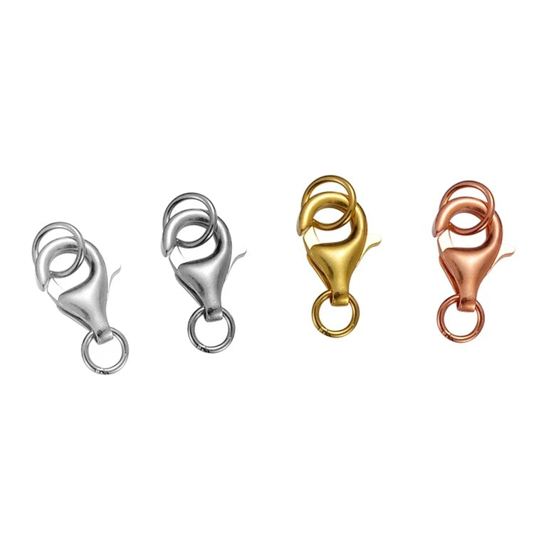 Wholesale 925 Sterling Silver Gold Plated Lobster Buckle Clasps for NECKLACE BRACELET Jewelry Making