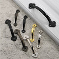 Minimalist New Chinese Plum Blossom Zinc Alloy Handle Rectangular Antique Hardware for Drawer Wardrobe Jewelry Box