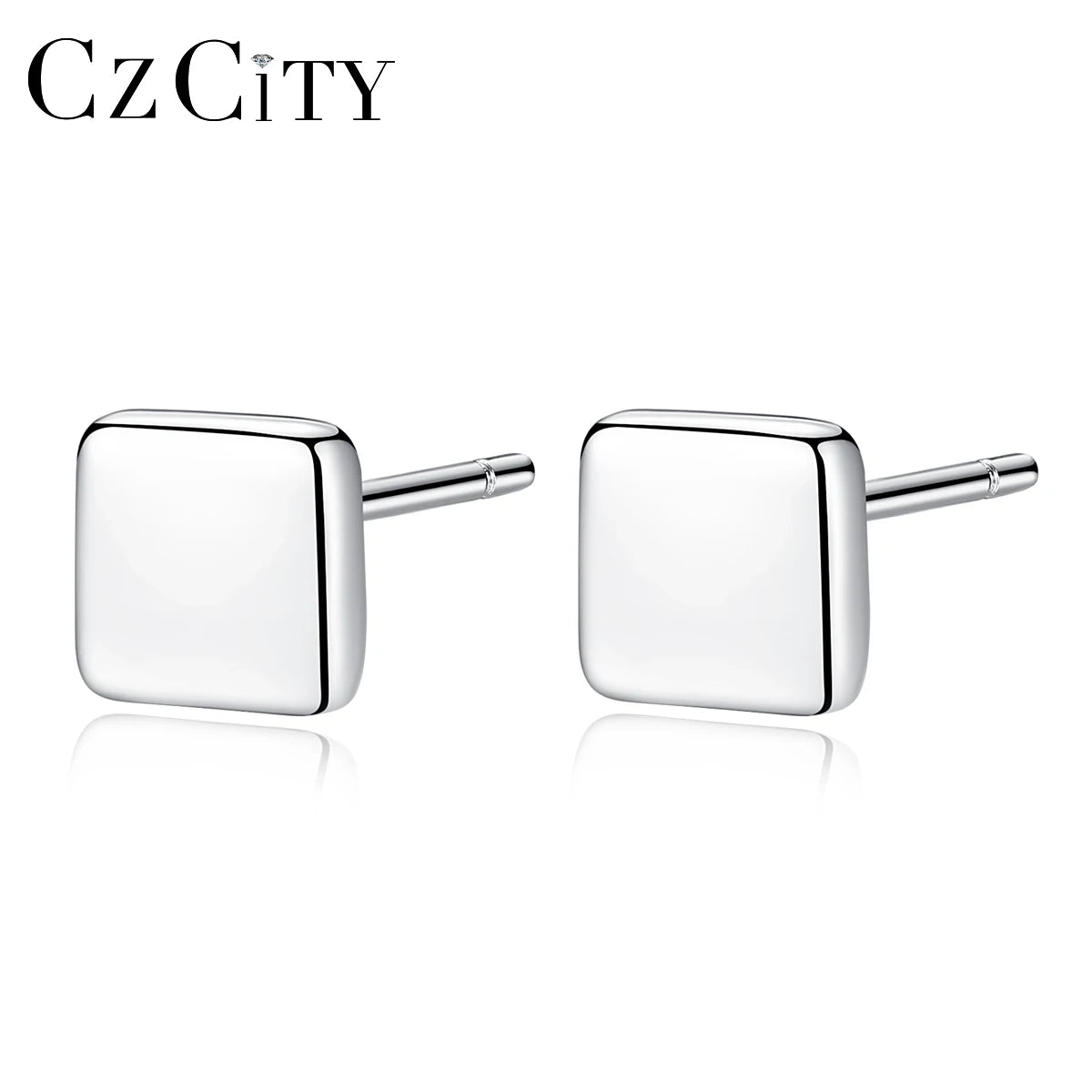 CZCITY Factory Wholesale Fashion Jewelry 925 Sterling Silver Minimalist Turquoise Stud Earrings