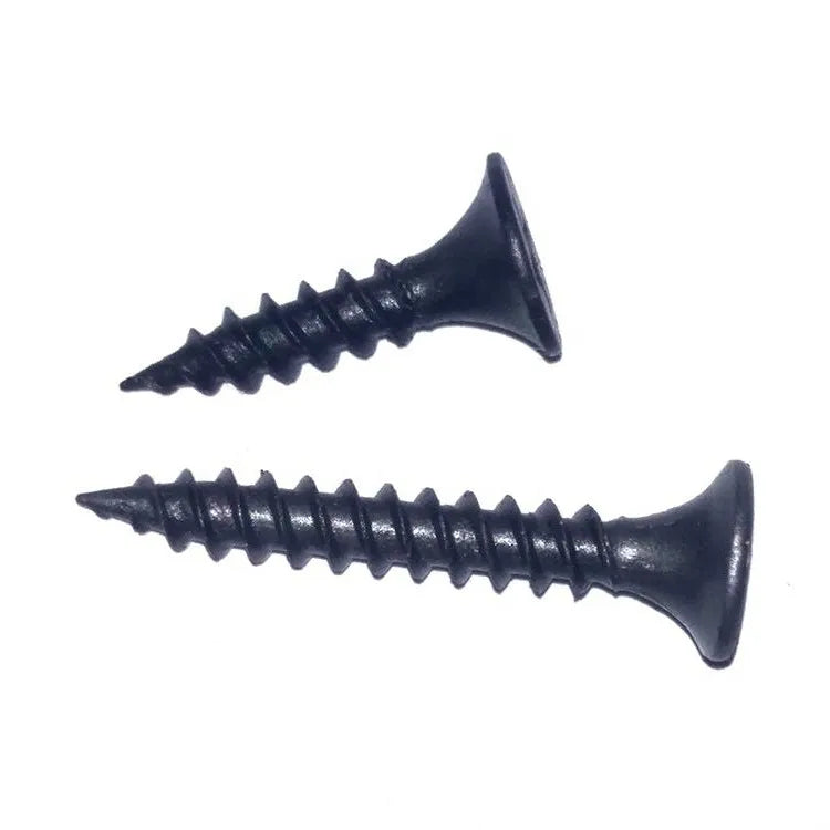 YPH Coarse Tooth Stainless Steel Dry Wall Screw Cross Countersunk Head Metric/Inch Measurement System Black Oxide Finish