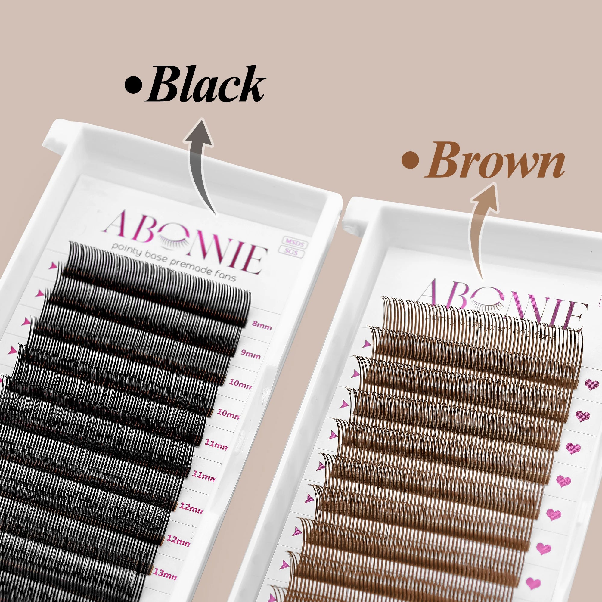 Abonnie 5D Flower Lashes Spikes Eyelash Extensions Fluffy Volume Fans Wispy Lash Premade