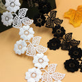 Popular Durable Elegant Curtain Decoration Accessories Embroidered Black Milk Silk Jacquard Lace Trimming