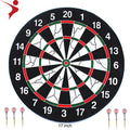Flocking Surface 17 Inch Tip Dartboard with 6 Darts Included  Dart Board Game Fun Play Gift Head Item Sets