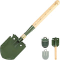 Wooden Handle Folding Survival Shovel