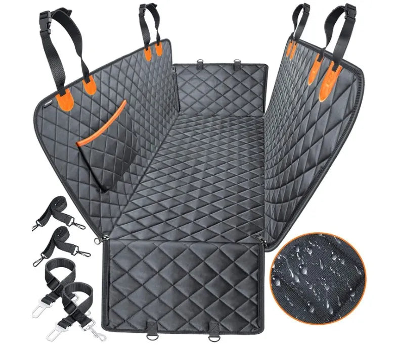 100% Waterproof Dog Car Seat Cover Solid Oxford Material Pet Cargo Cover Back Seat Protector for Dogs