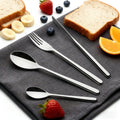 Luxury Hotel High-end Sustainable Contemporary Flatware Set Thick Handle Stainless Steel 18/10 304 High Mirror Polish Dishwasher