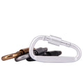 Baichaoli 6#D Aluminum Alloy Nut Lock Carabiner HOOKS Anodic Oxidation Finish 9.5g Laser Logo Flatten Rotatable Design Mining